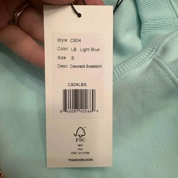Thakoon women’s NWT’s mint green short sweatshirt. Size small - Picture 8 of 8